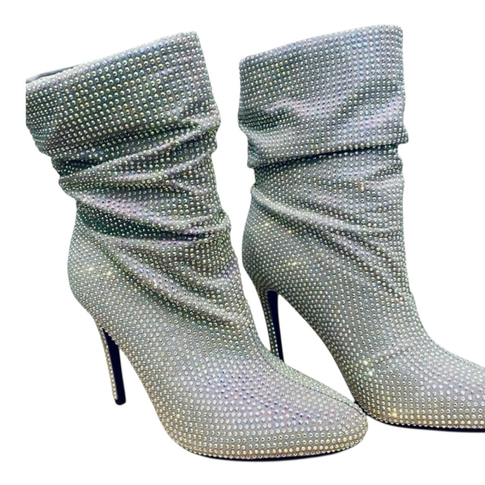 Nine West Stiletto Boots Women's Rhinestone Boots High Heeled Size 7.5 BRAND-NEW - Picture 5 of 11